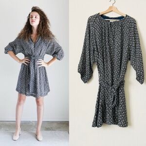 Apiece Apart New York LARGE Isla mini dress in Navy Tracks